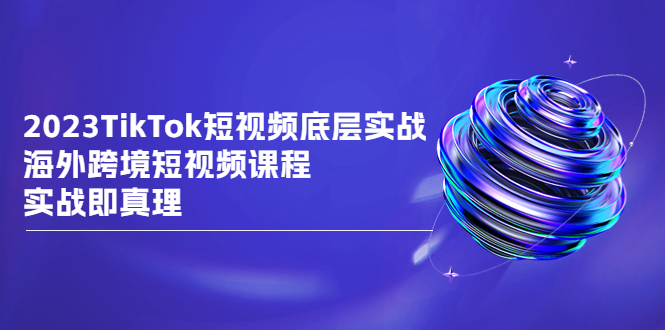 TikTok-短视频底层实战，海外跨境短视频课程，实战即真理-网创课程-网创项目资源整合平台